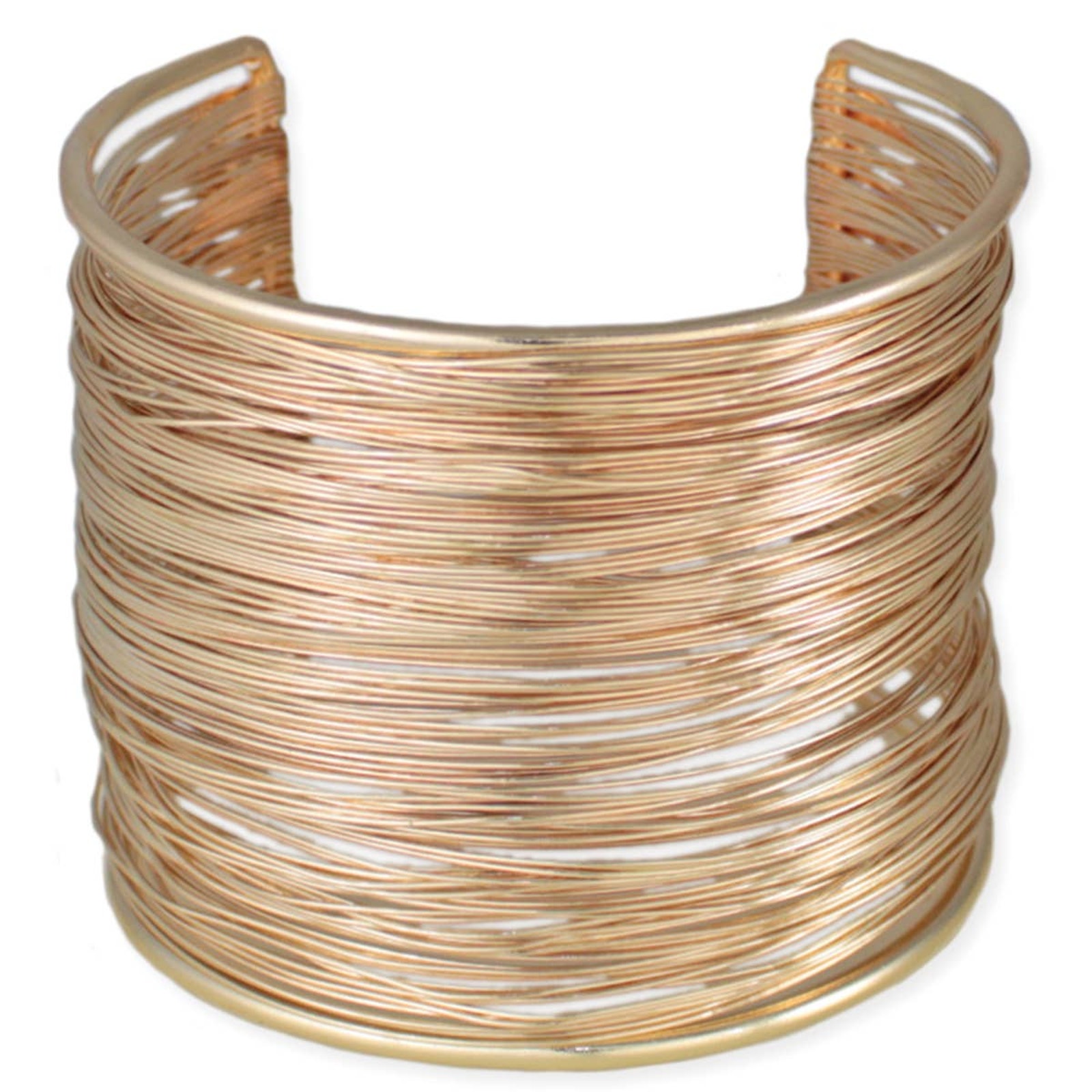 Gold Wires Wide Cuff Statement Bracelet 20$
